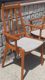 Set of 2 MCM Teak high-back armchairs, Kai Kristiansen style, RESTORED 2