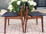 2 REFINISHED REUPHOLSTERED Danish Mid Century Modern Teak Chairs 2