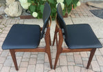 2 REFINISHED REUPHOLSTERED Danish Mid Century Modern Teak Chairs 3