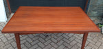 REFINISHED Danish MCM Teak Draw Leaf Table, 57
