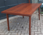 REFINISHED Danish MCM Teak Draw Leaf Table, 57