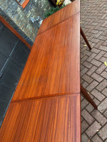 REFINISHED Danish MCM Teak Draw Leaf Table, 57