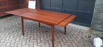 REFINISHED Danish MCM Teak Draw Leaf Table, 57