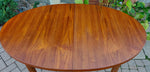 REFINISHED Mid Century Modern Teak Table Oval w 2 Leaves 60