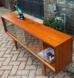 REFINISHED Danish MCM Teak Bookcase Display Media Console 64.5