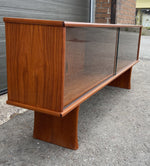 REFINISHED Mid Century Modern Teak Bookcase Display Console 5 ft 1