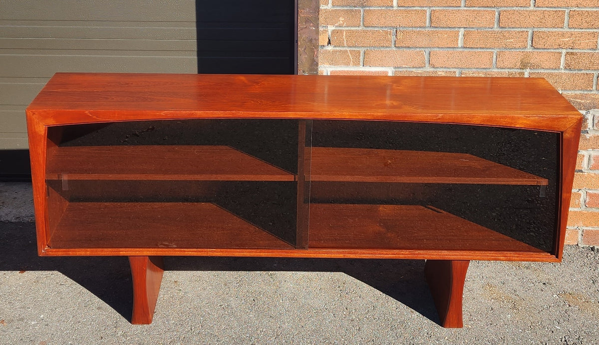 REFINISHED Mid Century Modern Teak Media TV Console 5 ft