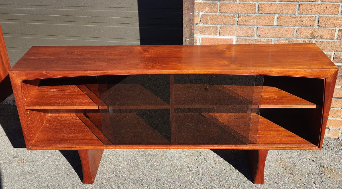REFINISHED Mid Century Modern Teak Media TV Console 5 ft
