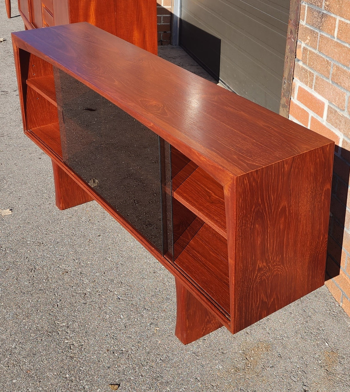 REFINISHED Mid Century Modern Teak Media TV Console 5 ft