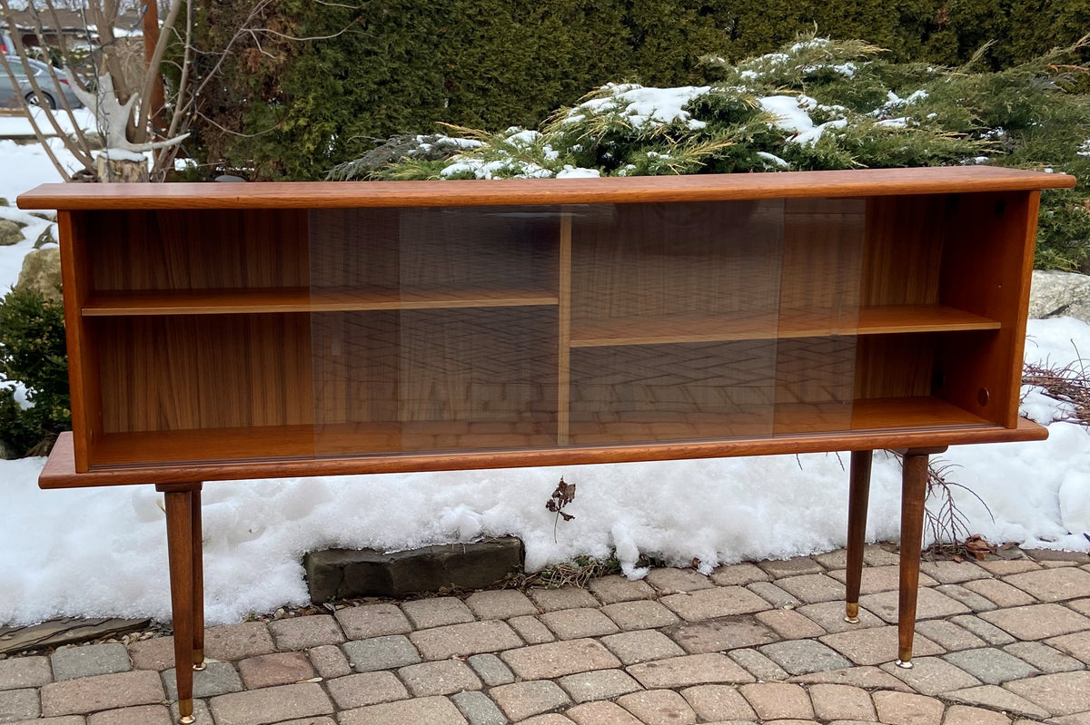 REFINISHED MCM Teak Display Bookcase 59