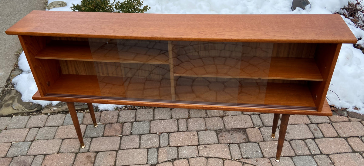 REFINISHED MCM Teak Display Bookcase 59