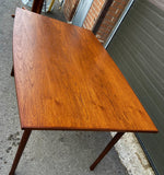 REFINISHED Mid Century Modern Teak Draw Leaf Surfboard shape by RS Associates, 58