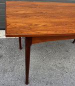 REFINISHED Mid Century Modern Teak Draw Leaf Surfboard shape by RS Associates, 58