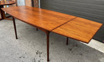 REFINISHED Mid Century Modern Teak Draw Leaf Surfboard shape by RS Associates, 58