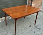 REFINISHED Mid Century Modern Teak Draw Leaf Surfboard shape by RS Associates, 58