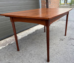 REFINISHED Mid Century Modern Teak Draw Leaf Surfboard shape by RS Associates, 58