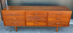 REFINISHED Mid Century Modern Teak Queen Bed w Nightstands & Dresser 9 Drawers 6