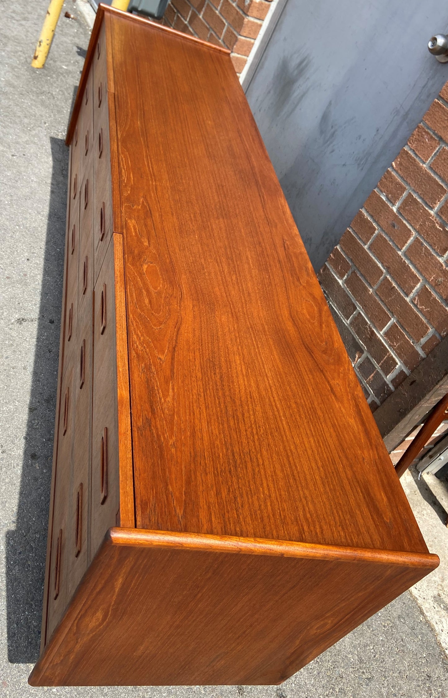 REFINISHED Mid Century Modern Teak Dresser 9 drawers, SUPER SALE