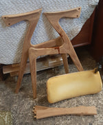 4 REFINISHED REUPHOLSTERED Danish Mid Century Modern Teak Z Armchairs 14