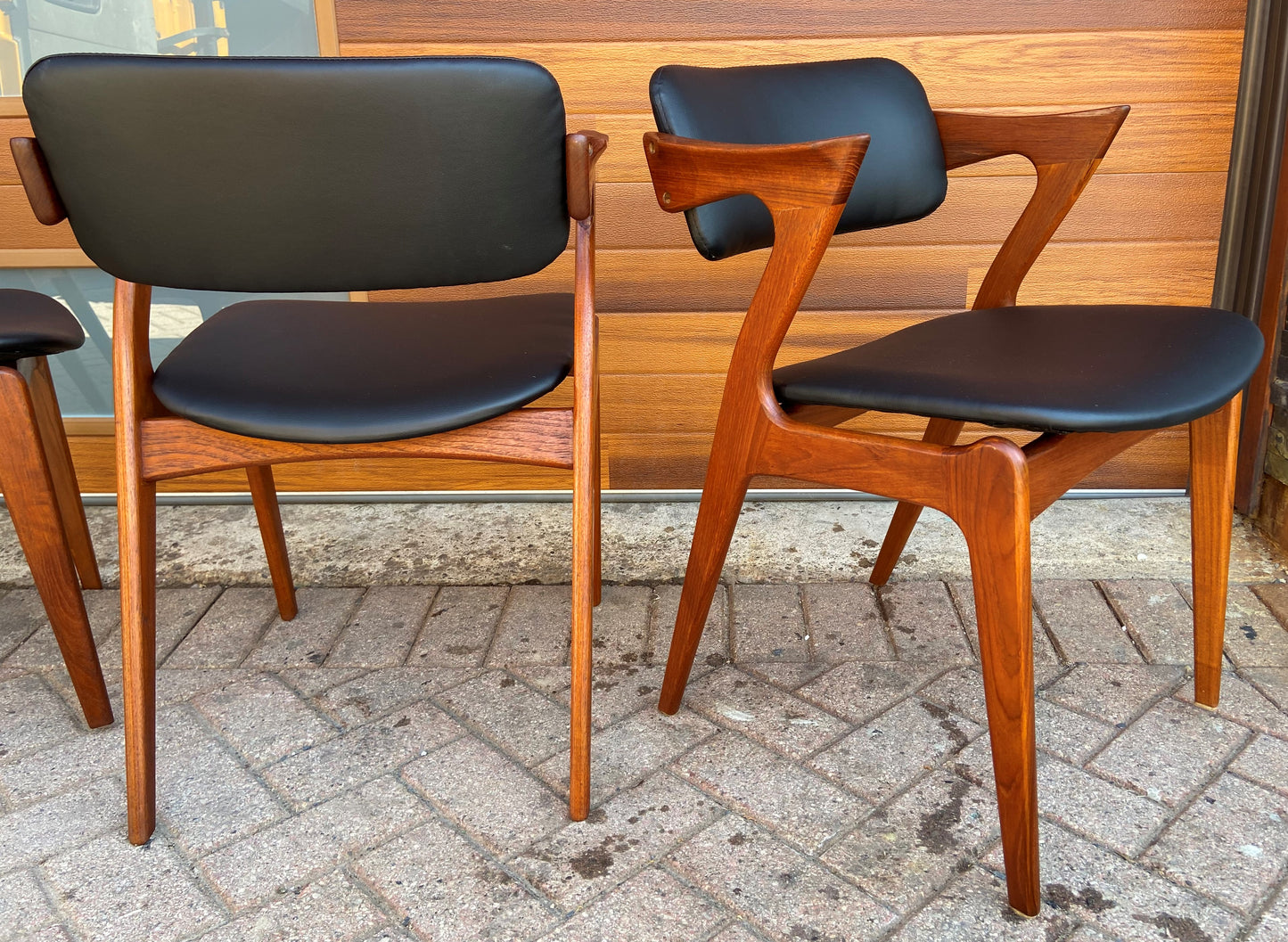 4 REFINISHED REUPHOLSTERED Danish Mid Century Modern Teak Z Armchairs