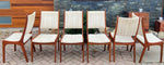 6 RESTORED Danish Mid Century Modern Teak Chairs will be REUPHOLSTERED 2