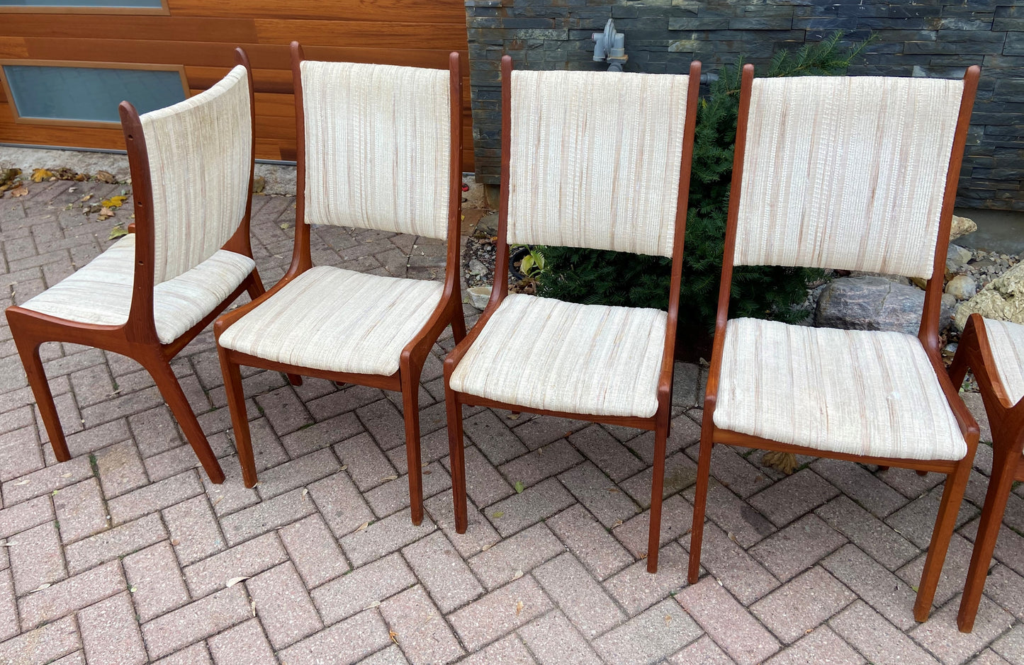 6 RESTORED Danish Mid Century Modern Teak Chairs will be REUPHOLSTERED