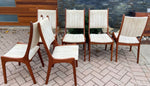 6 RESTORED Danish Mid Century Modern Teak Chairs will be REUPHOLSTERED 6