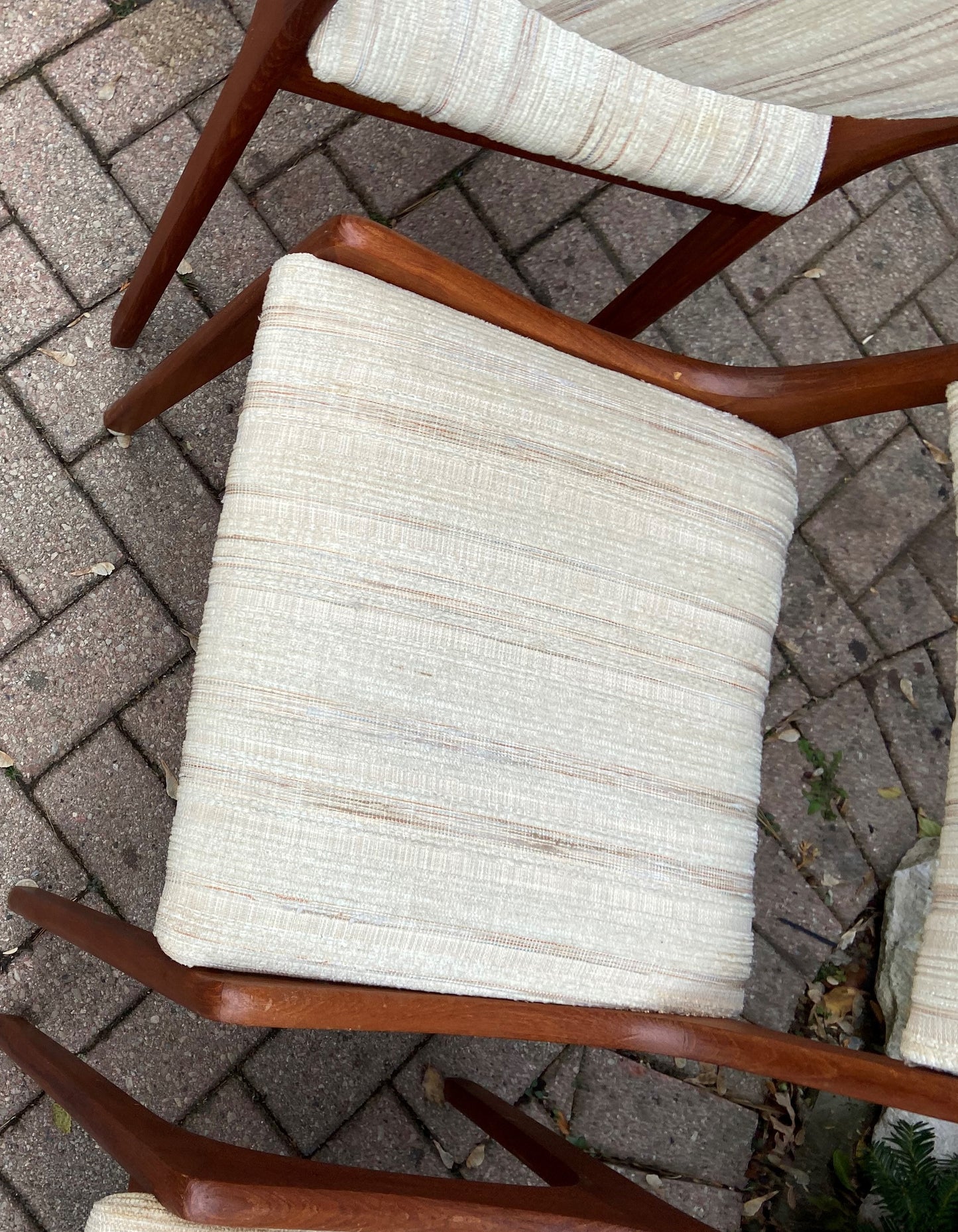 6 RESTORED Danish Mid Century Modern Teak Chairs will be REUPHOLSTERED