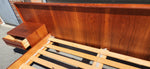REFINISHED Danish Mid Century Modern Teak Bed w Floating Nightstands Queen 6