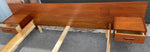 REFINISHED Mid Century Modern Teak Queen Bed w Floating Nightstands 7