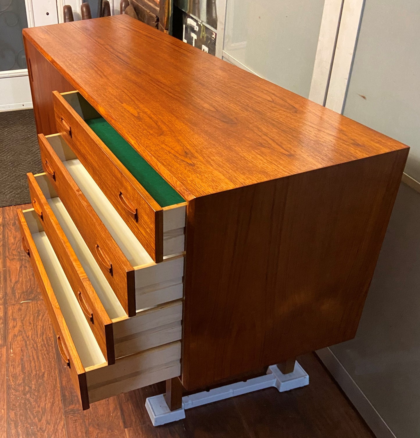 REFINISHED Danish MCM Teak Sideboard Buffet 60", perfect