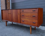 REFINISHED Mid Century Modern Teak Sideboard by Punch Designs 6 ft 1