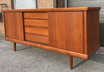 REFINISHED Mid Century Modern Teak Sideboard Credenza 6 ft 2