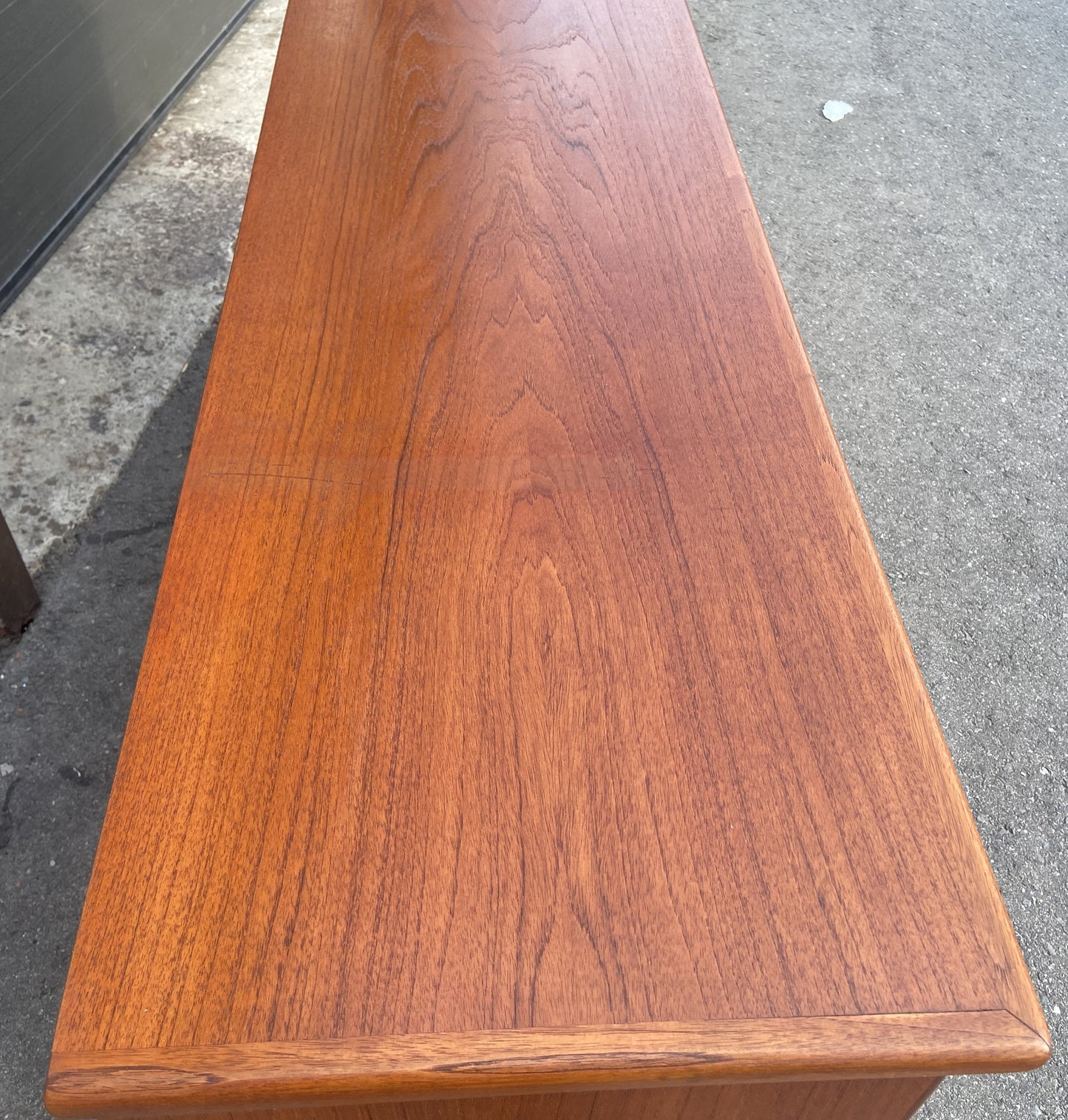 REFINISHED Mid Century Modern Teak Sideboard Credenza 6 ft