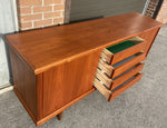 REFINISHED Mid Century Modern Teak Sideboard Credenza 6 ft 6