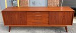 REFINISHED Mid Century Modern Teak Credenza Sideboard 7 ft 1