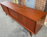 REFINISHED Mid Century Modern Teak Credenza Sideboard 7 ft 5