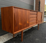 REFINISHED Danish MCM Teak Sideboard Credenza, Perfect 1