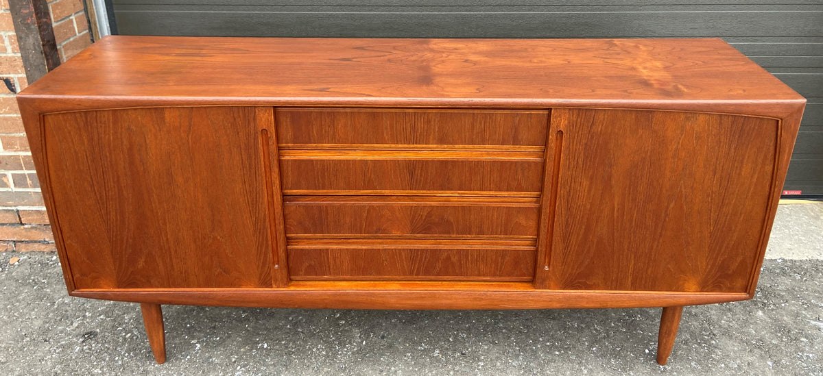 REFINISHED Mid Century Modern Teak Sideboard Credenza 72