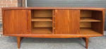 REFINISHED Danish Mid Century Modern Teak Sideboard Credenza 6 ft 7