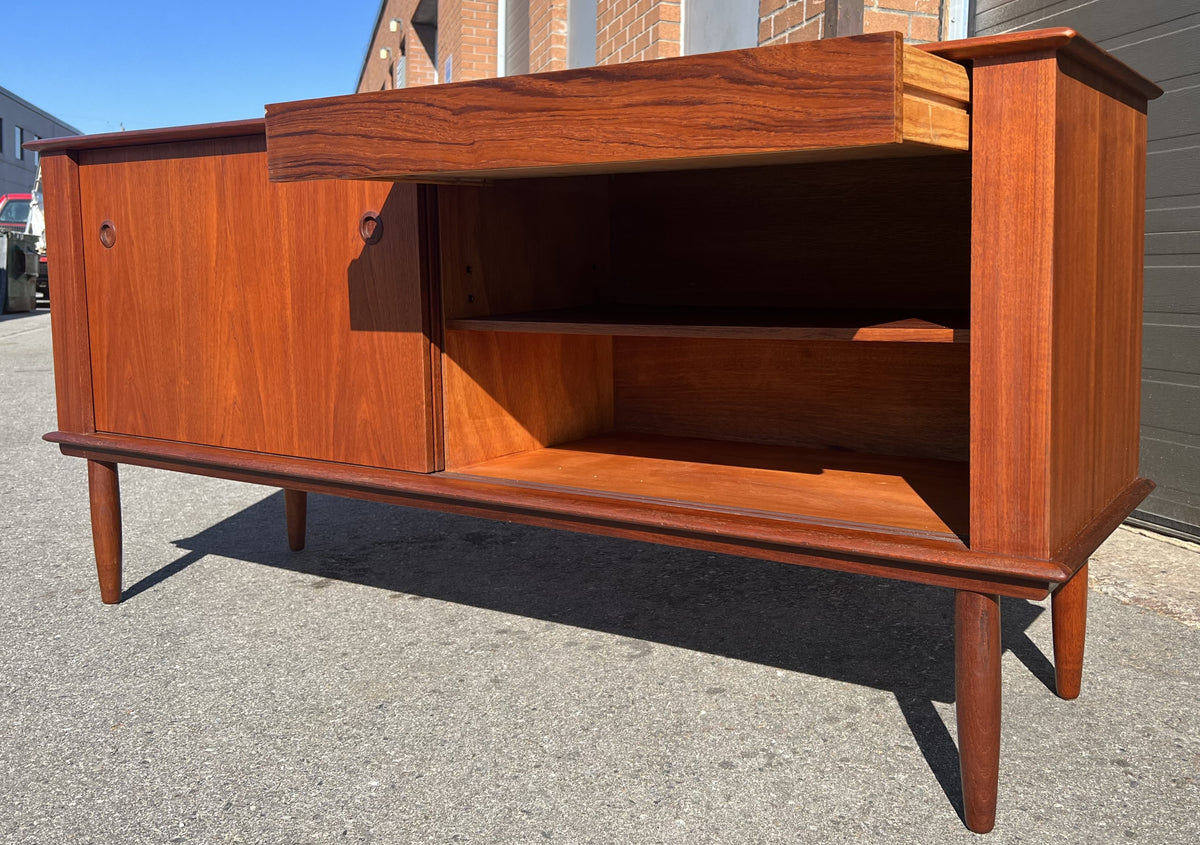 REFINISHED Mid Century Modern Teak Sideboard Buffet Credenza 67