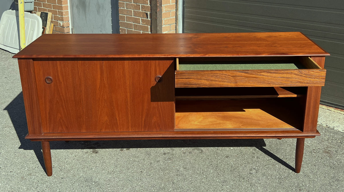 REFINISHED Mid Century Modern Teak Sideboard Buffet Credenza 67