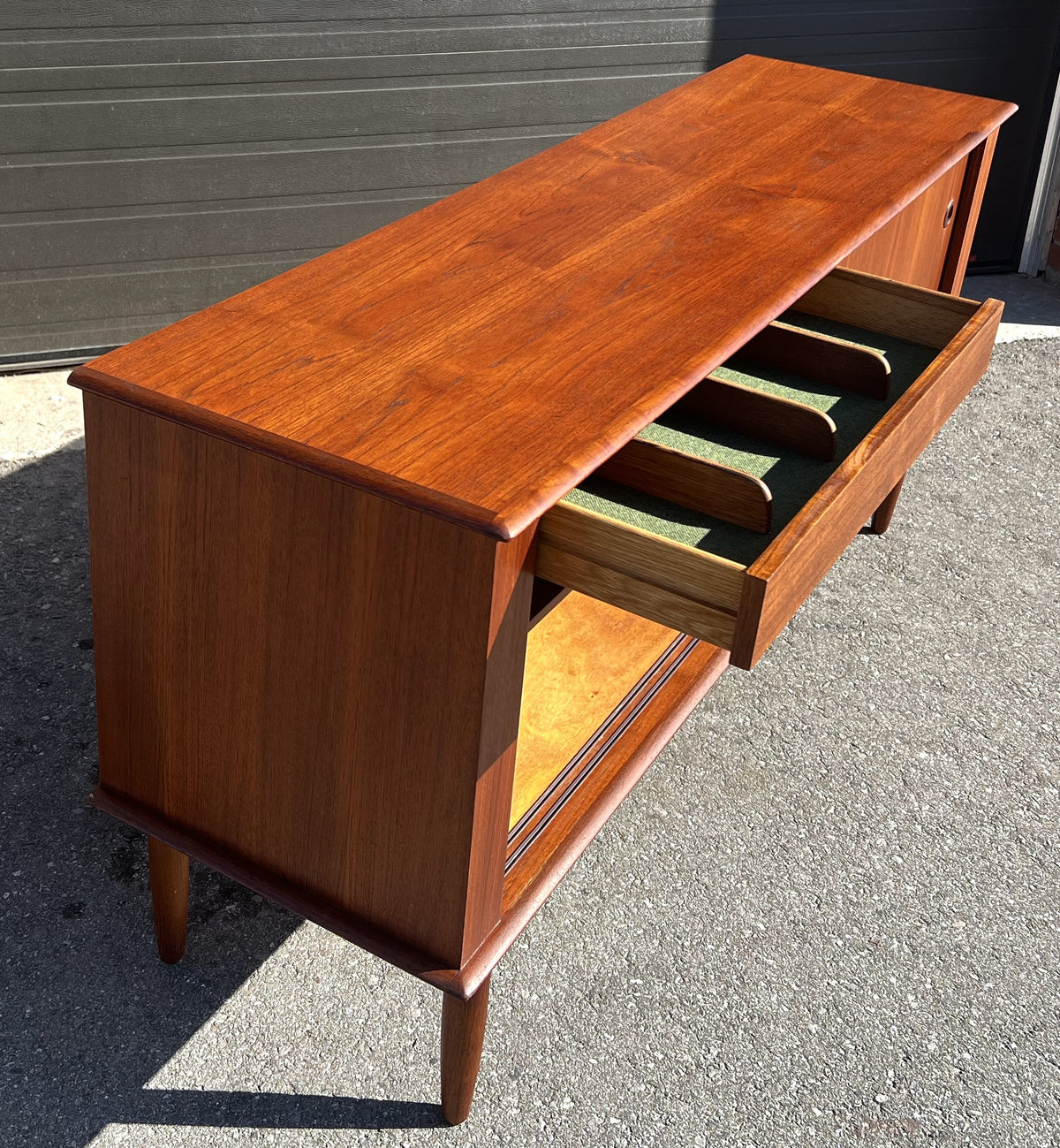 REFINISHED Mid Century Modern Teak Sideboard Buffet Credenza 67