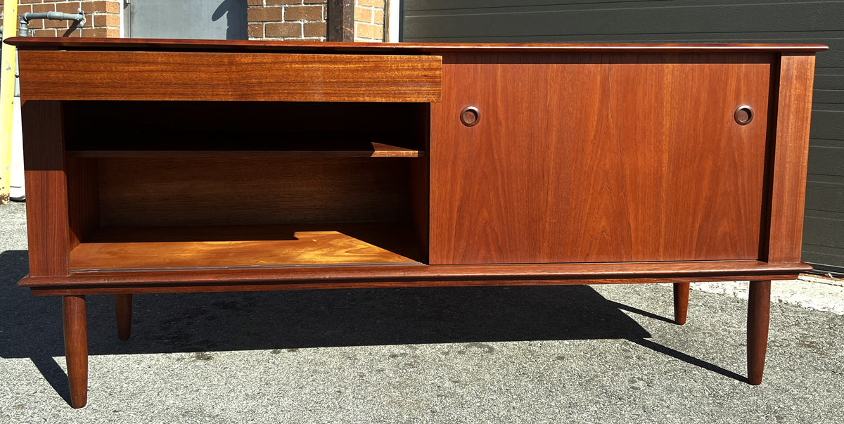 REFINISHED Mid Century Modern Teak Sideboard Buffet Credenza 67