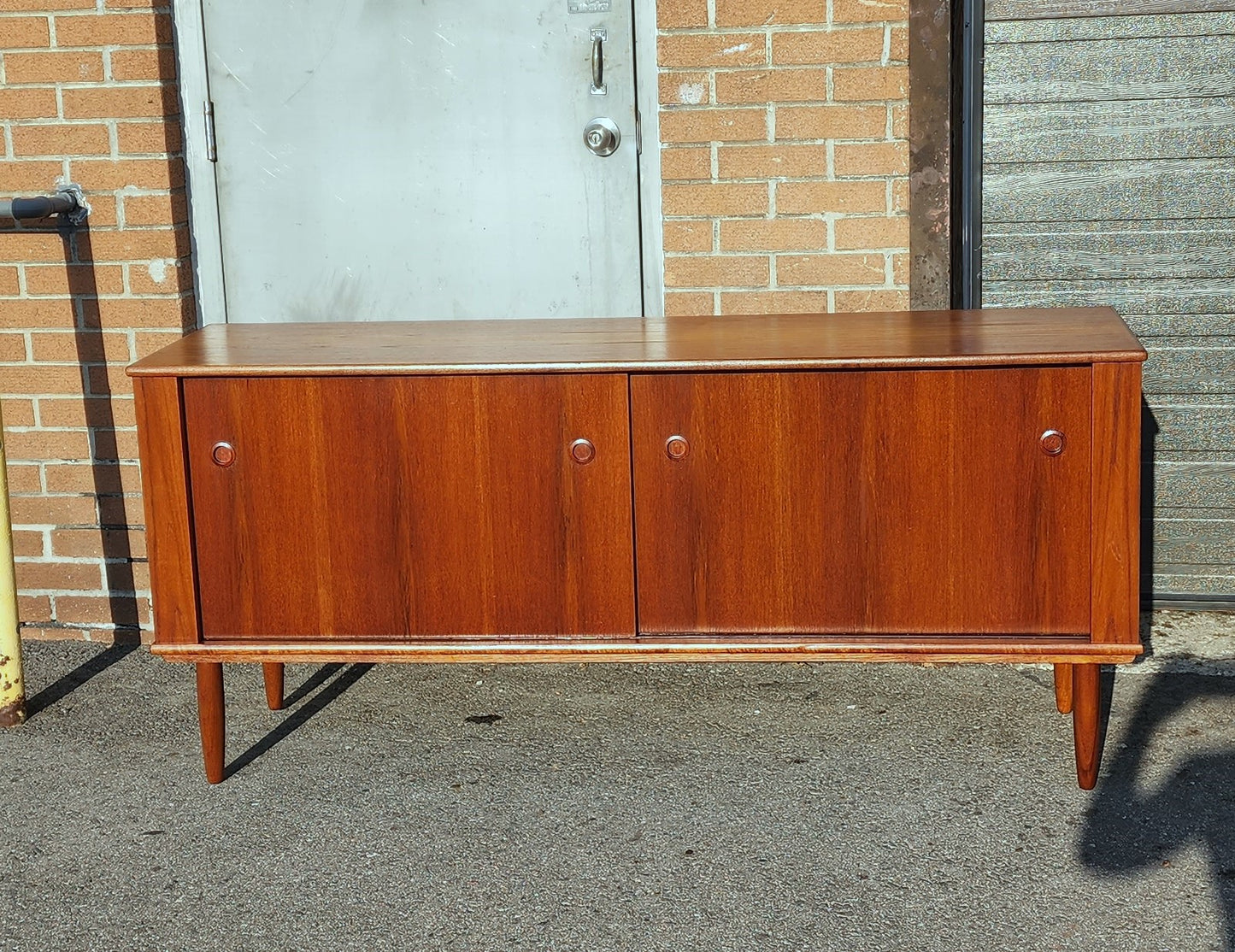 REFINISHED Mid Century Modern Teak Sideboard Credenza 66"