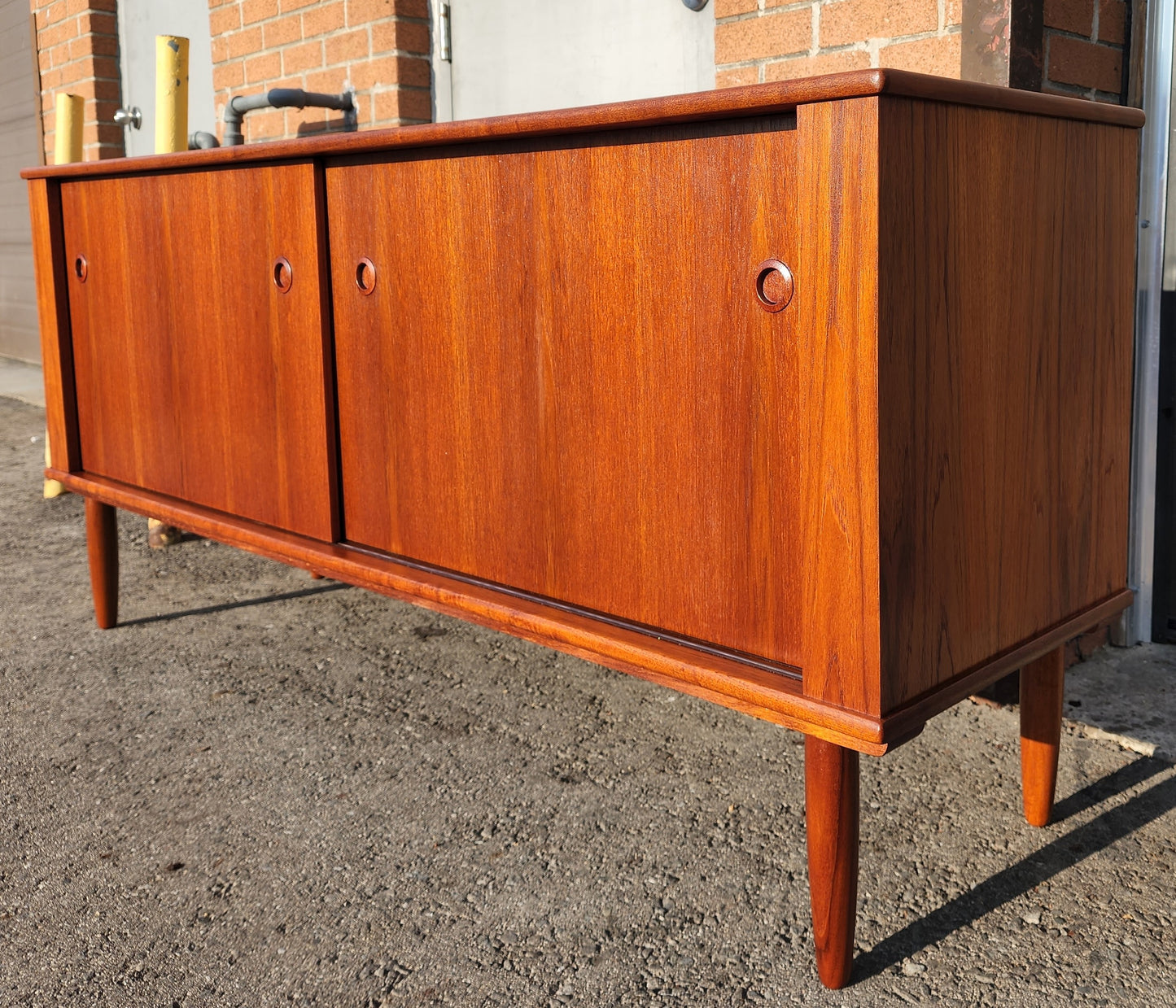 REFINISHED Mid Century Modern Teak Sideboard Credenza 66"