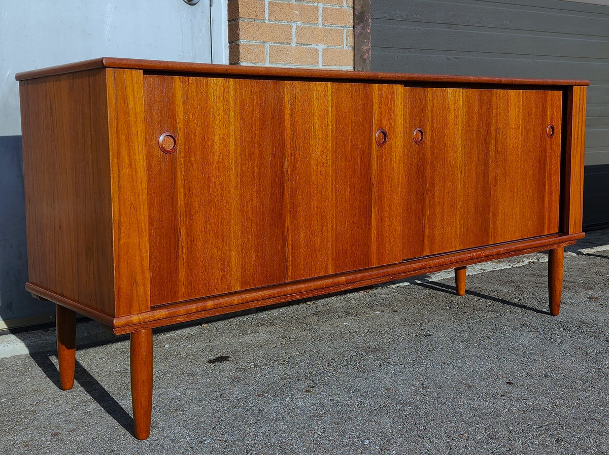 REFINISHED Mid Century Modern Teak Sideboard Credenza 66