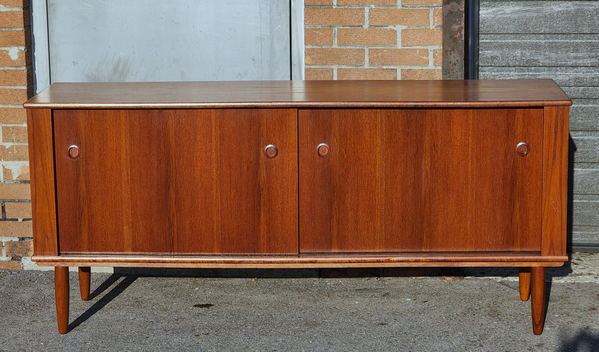 REFINISHED Mid Century Modern Teak Sideboard Credenza 66