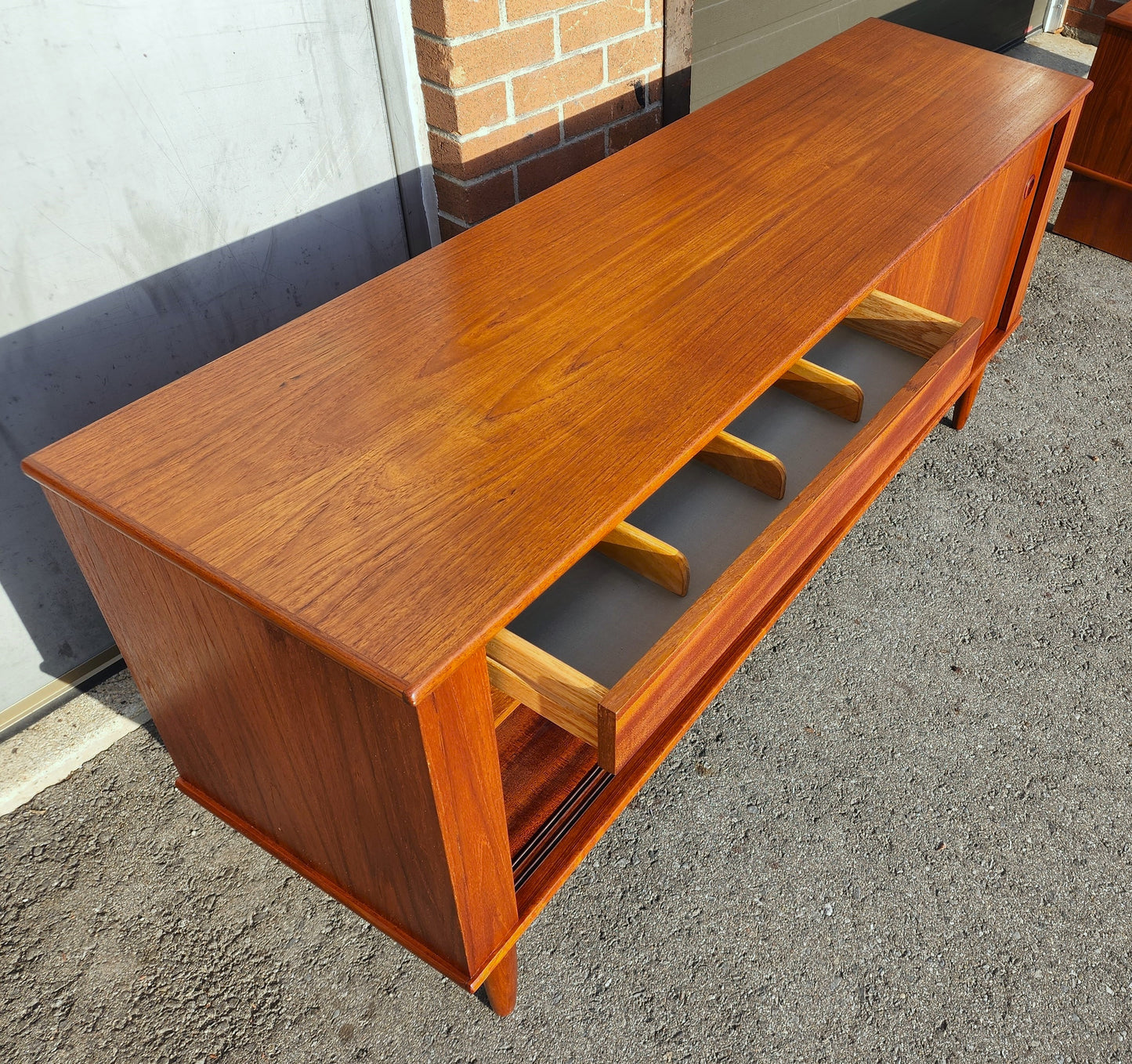 REFINISHED Mid Century Modern Teak Sideboard Credenza 66"