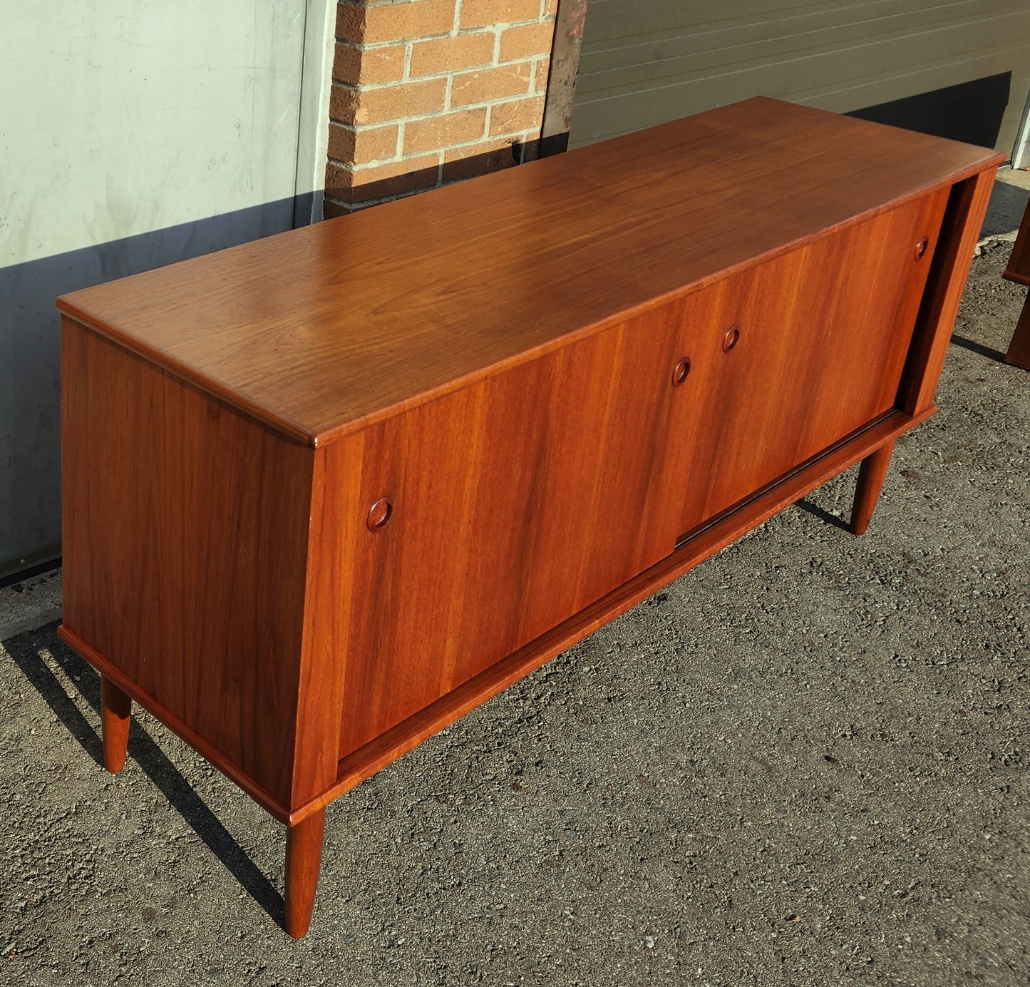 REFINISHED Mid Century Modern Teak Sideboard Credenza 66"